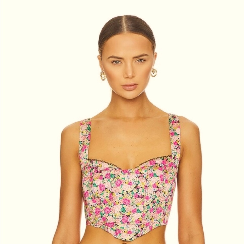 For Love & Lemons corset Gladiola Crop top size Small
